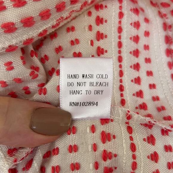 Anthropologie Freeway Red & Cream A-Line Party Dress Size Medium - Picture 5 of 7